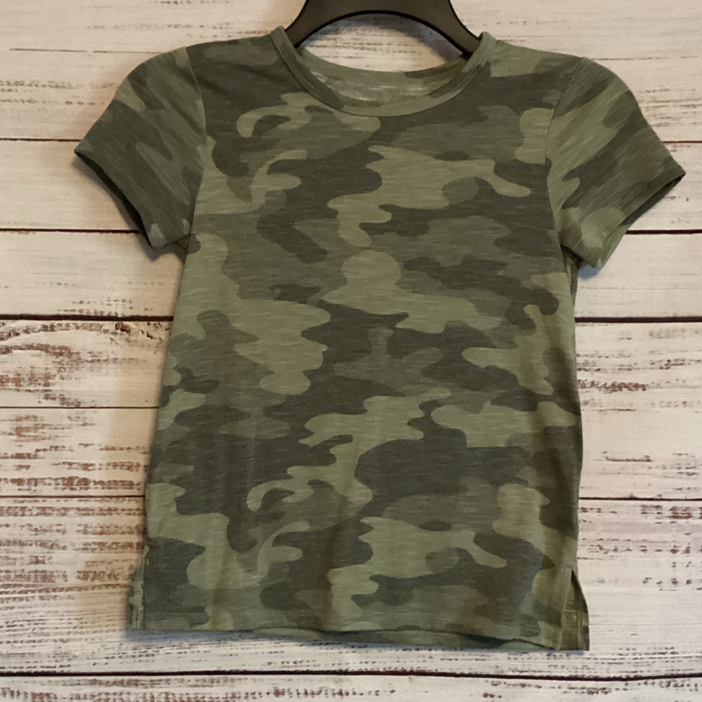 Mudd Girls Olive Camouflage Tee